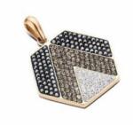  Victoria Rose gold színű fekete, fehér köves medál (VBNAP71200) - sandori