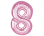  Rózsaszín 8-as Light Pink szám fólia lufi 92 cm (MLG195651) - sandori