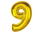  Arany 9-es Gold szám fólia lufi 92 cm (MLG189841) - sandori