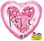  Szerelem Hearts Pink fólia lufi 46 cm (MLG618656)