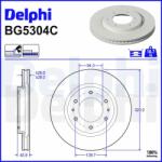 DELPHI Brzdový kotúč DELPHI BG5304C (BG5304C)