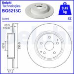 DELPHI Brzdový kotúč DELPHI BG5213C (BG5213C)