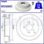 DELPHI Tarcza Ham. Hyundai Santa Fe I 01- Tyl (bg3680c)