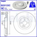 DELPHI Brzdový kotúč DELPHI BG5125C (BG5125C)