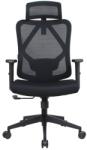 Iris Eclipse fekete ergonómikus, szövet-hálós irodai forgószék fej és háttámasszal (ECLIPSE FEKETE) - bestbyte