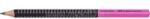 Faber-Castell Grip Jumbo háromszögletű kéttónusú fekete/rózsaszín HB grafitceruza (FABER-CASTELL_FC511911) (FABER-CASTELL_FC511911)