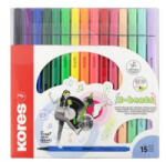 Kores Filctoll készlet, kimosható, 'K-beats', 15 különböző szín (IK29215) (IK29215)