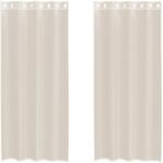 vidaXL 2 db krémszínű fátyolfüggönyök rojtokkal 140x225 cm 4102073 (4102073)