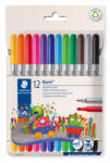 STAEDTLER Filctoll készlet, 1-3 mm, kétvégű, kimosható, 'Noris 320, 12 különböző szín (TS320C12) (TS320C12)