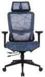 Iris Helix kék ergonómikus, szövet-hálós irodai forgószék fej és háttámasszal (HELIX KÉK) - bestbyte