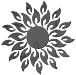 Original Deals PVC Akril tükör készlet, fali dekorációhoz, 27 db-os, öntapadó, nap 26 sugárral, fekete (22AGL1026)