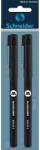 Schneider Blackliner filc készlet, 2db, Brush S, Fekete