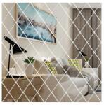 Original Deals PVC akril tükör készlet, 58 db-os, öntapadó, fali dekoráció, 100 x 100 cm, prémium (22AGL0890)