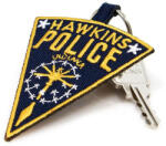 Pyramid Stranger Things (Hawkins Police) szőtt kulcstartó (WK39214)