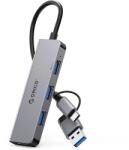 ORICO YSA5-U3 USB-A/USB-C Hub Dokkoló Állomás 3x USB-A 2.0 + 1x USB-A 3.0 - Szürke