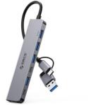 ORICO YSA7-U3 USB-A/USB-C Hub dokkoló állomás 4x USB-A 2.0 + 1x USB-A 3.0 + 2x USB-C 2.0 - szürke