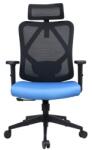 Iris Eclipse kék/fekete ergonómikus, szövet-hálós irodai forgószék fej és háttámasszal (ECLIPSE KÉK FEKETE) - officedepot