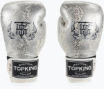 Top King Muay Thai Muay Thai Muay Thai Super Star Snake alb mănuși de box TKBGSS-02A-WH-SV-10