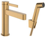 Hansgrohe Finoris mosdócsaptelep 110 bidé kézizuhannyal és zuhanytömlővel, szálcsiszolt bronz 76210140 (76210140)