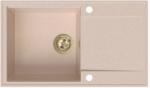 SINK Quality Quality Sink55 gránit mosogató, 780x460x215 mm + arany szifon, bézs, SKQ-SINK. P. 1KDOL. XG (SKQ-SINK.P.1KDOL.XG)