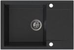SINK Quality Sink55, konyhai gránit mosogató 680x460x215 mm + grafit szifon, grafit, SKQ-SINK. G. 1KDO. XB (SKQ-SINK.G.1KDO.XB)