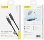 FONENG XS07 USB kábel, USB-C - Lightning, (1, 2méter 27W), fekete (Gyorstöltő)