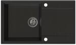SINK Quality Quality Sink55 gránit mosogató, 780x460x215 mm + grafit szifon, fekete, arany pöttyökkel, SKQ-SINK. L. 1KDOL. XB (SKQ-SINK.L.1KDOL.XB)