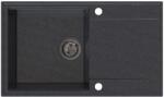 SINK Quality Quality Sink55 mosogató, gránit konyhai mosogató 780x460x215 mm + grafit szifon, fekete pettyes, SKQ-SINK. B. 1KDOL. XB (SKQ-SINK.B.1KDOL.XB)