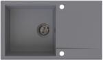 SINK Quality Quality Sink55 mosogató, gránit konyhai mosogató 780x460x215 mm + grafit szifon, szürke, SKQ-SINK. D. 1KDOL. XB (SKQ-SINK.D.1KDOL.XB)