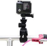 PULUZ Suport pentru camera de actiune pentru ghidon de bicicleta negru