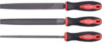  EXTOL PREMIUM fémreszelő klt. , 3 db (lapos, félkerek, kerek), 200mm, T12 acél, vágat 2, finom, TPR gumis műanyag nyél