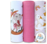 Ega Kids Muslin pelenka (3 db) - rózsaszín nyuszi