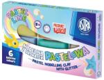 ASTRA Gyurma ASTRA modellező csillámos 6 színű (304118001) - irodaszerwebaruhaz