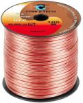 Cabletech Réz hangszórókábel transzparens 2x1mm2 OFC 100m/tekercs (KAB0317)