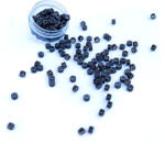 HairExtensionShop Mikrogyűrű Hajhosszabbításhoz Szilikonnal Sötétbarna 100db #3 - Hossz 4mm, Belső Átmérő 2.4mm, Külső Átmérő 6mm (5030)