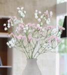  Élethű mű rózsaszín fátyolvirág ág - 60cm