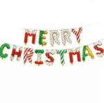 Ltdarty Karácsony köszöntő lufi füzér, fólia lufi, színes