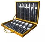 Yusanhao 24 részes ezüst színű rozsdamentes acél evőeszköz készlet