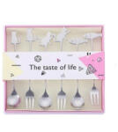 Nut Díszdobozos desszertes kanál és villa szett, 6 db