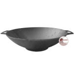 Kályhaház Cseh Öntöttvas Wok tál 36, 5 cm - Fogantyúval