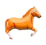  Vágtázó ló fólia léggömb, 1 db meleg barna színű, 83 x 54 cm
