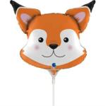 Grabo Balon folie mini figurina cap vulpe 32 27 cm