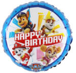 Grabo Balon folie rotund Paw Patrol Happy Birthday albastru 46 cm