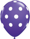 Balloons4party Set 10 baloane latex mov cu buline albe 30cm