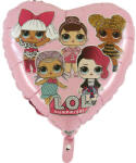 Grabo Balon folie inima LOL Suprise roz 46 cm