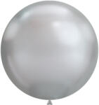 Balloons4party Set 2 baloane latex jumbo chrome argintiu 46 cm
