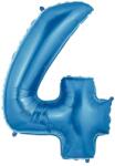 Balloons4party Balon folie cifra 4 albastru 40 cm