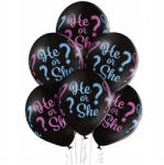 Balloons4party Set 6 baloane latex dezvaluire sex bebe He or She 30 cm