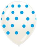 Balloons4party Set 10 baloane latex transparente cu buline albastru 30 cm