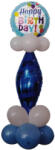 Balloons4party Kit decor pilon Happy Birthday aniversare albastru